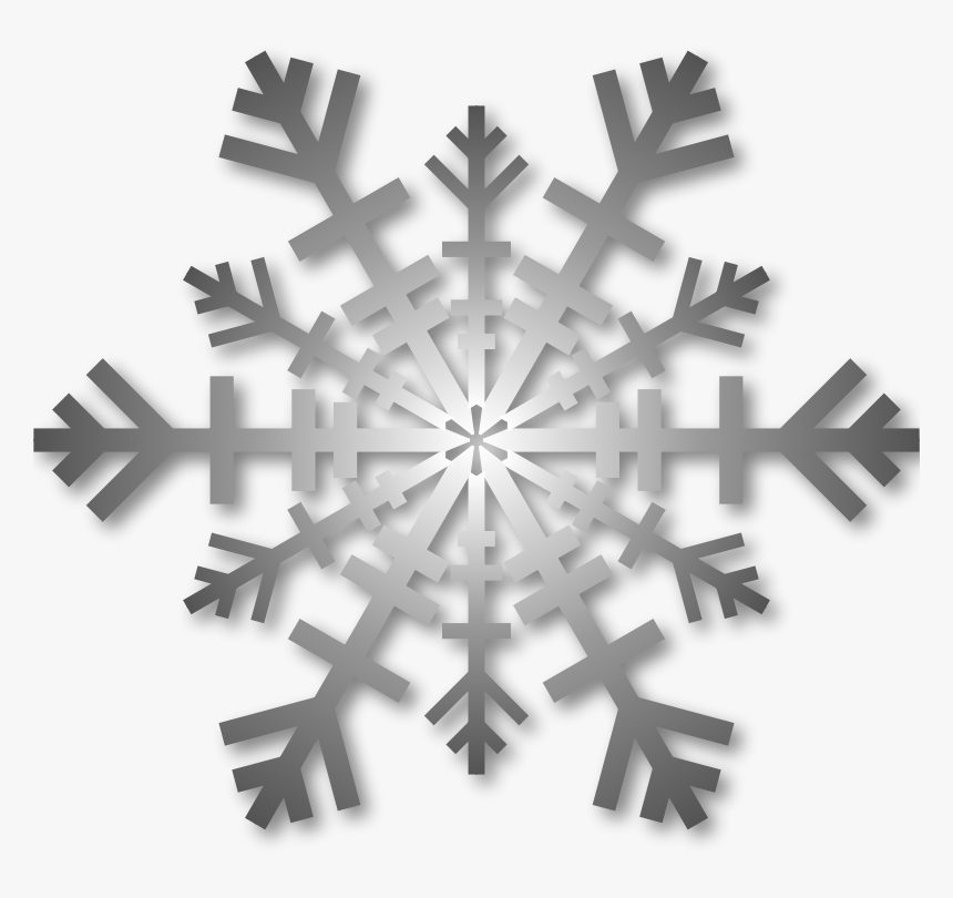 Silver Snowflake With Shadow - Transparent Pink Snowflake, HD Png Download