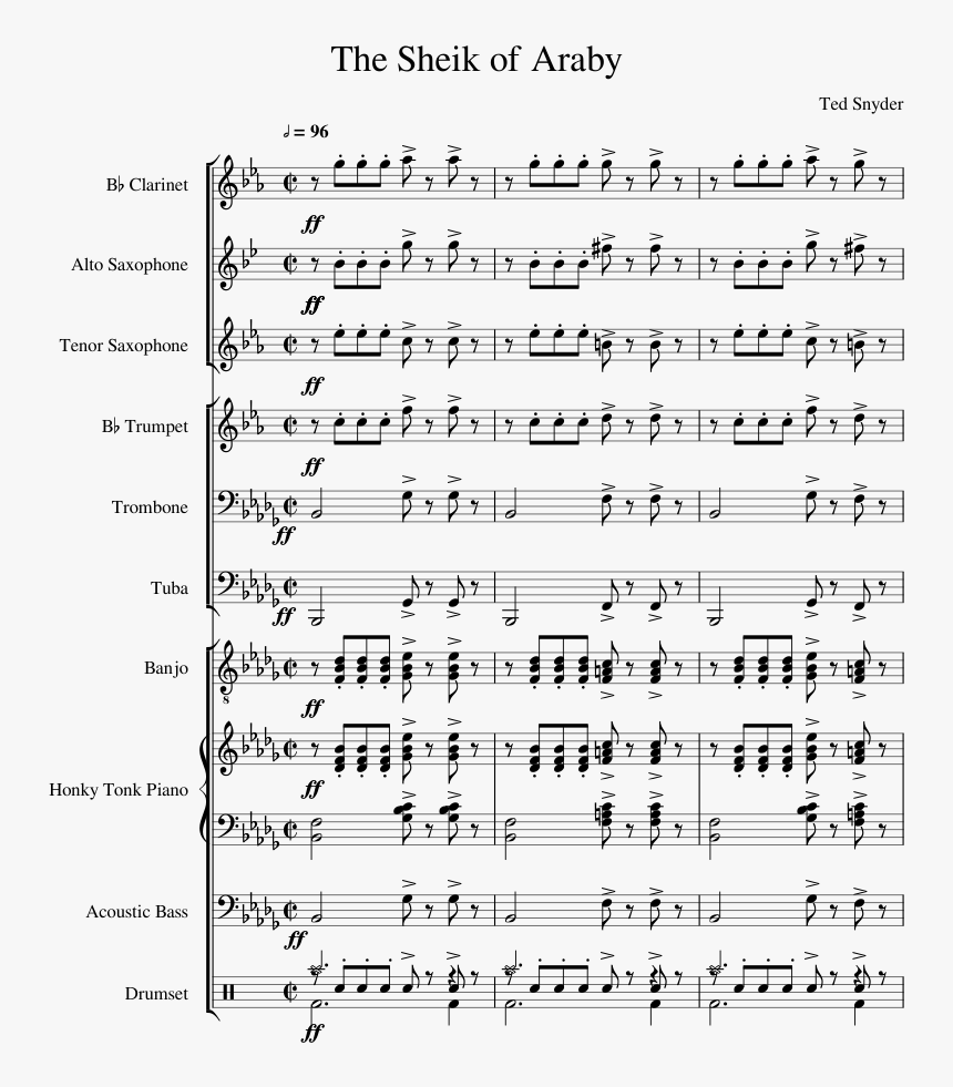 Egyptian Ella Sheet Music, HD Png Download