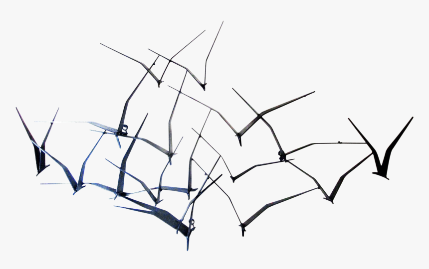 Curtis Jere Black Metal Flying Birds Wall Art - Sketch, HD Png Download