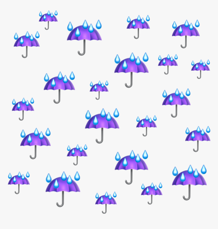 #emoji #background #paraguas #rain #lluvia #blue #azul - Emoji Lluvia, HD Png Download
