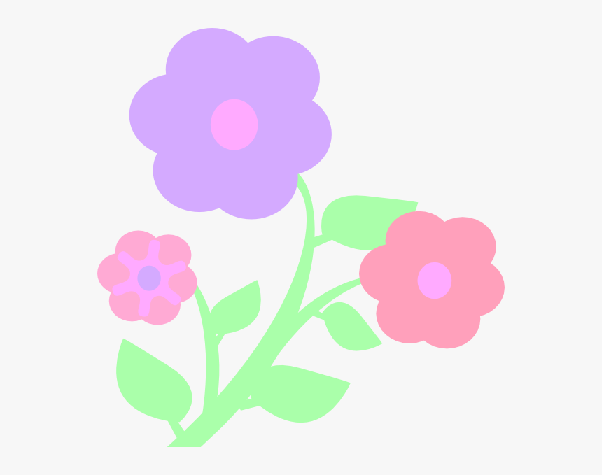 Pastel Flowers Svg Clip Arts - Flower Clipart Pastel, HD Png Download