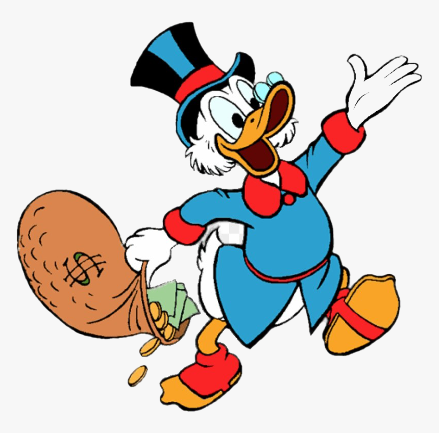Scrooge Mcduck Png File - Scrooge Mcduck Money Bag, Transparent Png