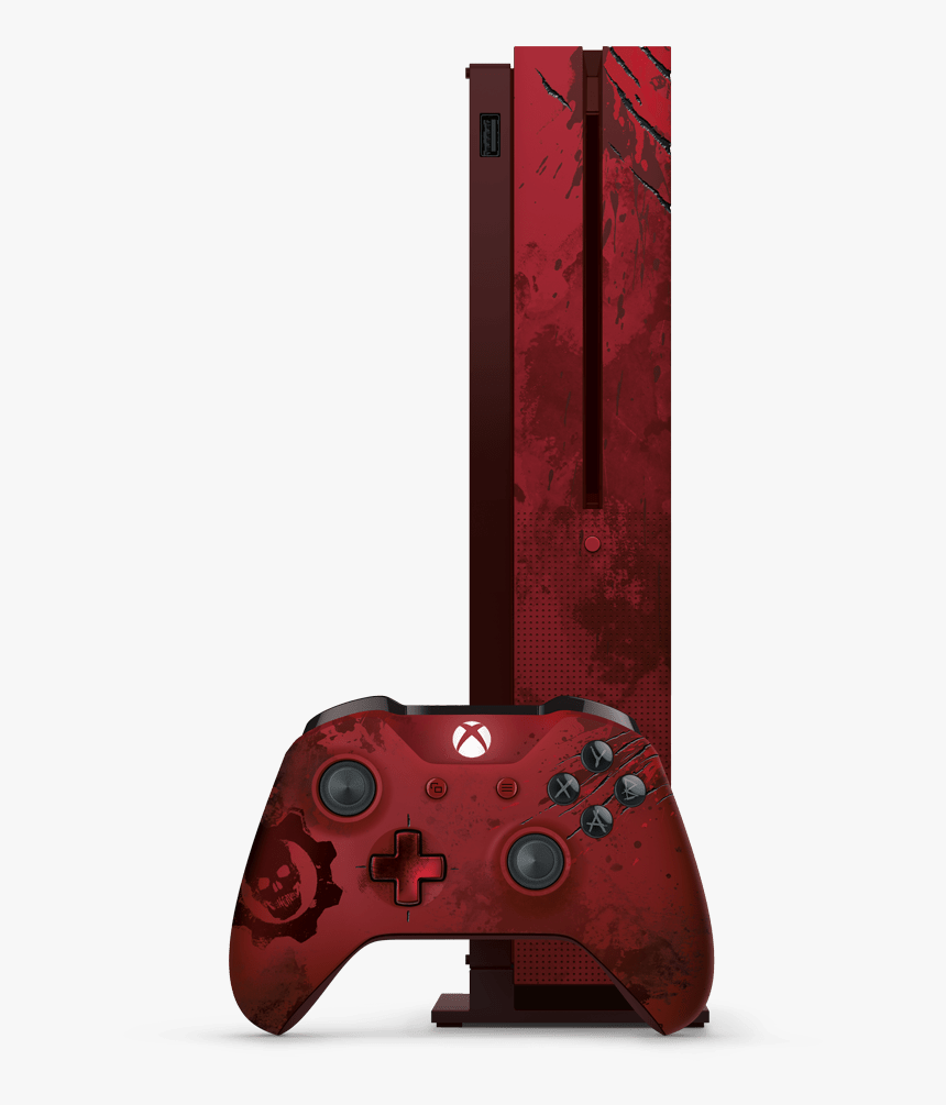 Xboxones Lecnslcntllr Gow4red Vrt Frntortho Rgb - Xbox One S Gears Of War 4, HD Png Download