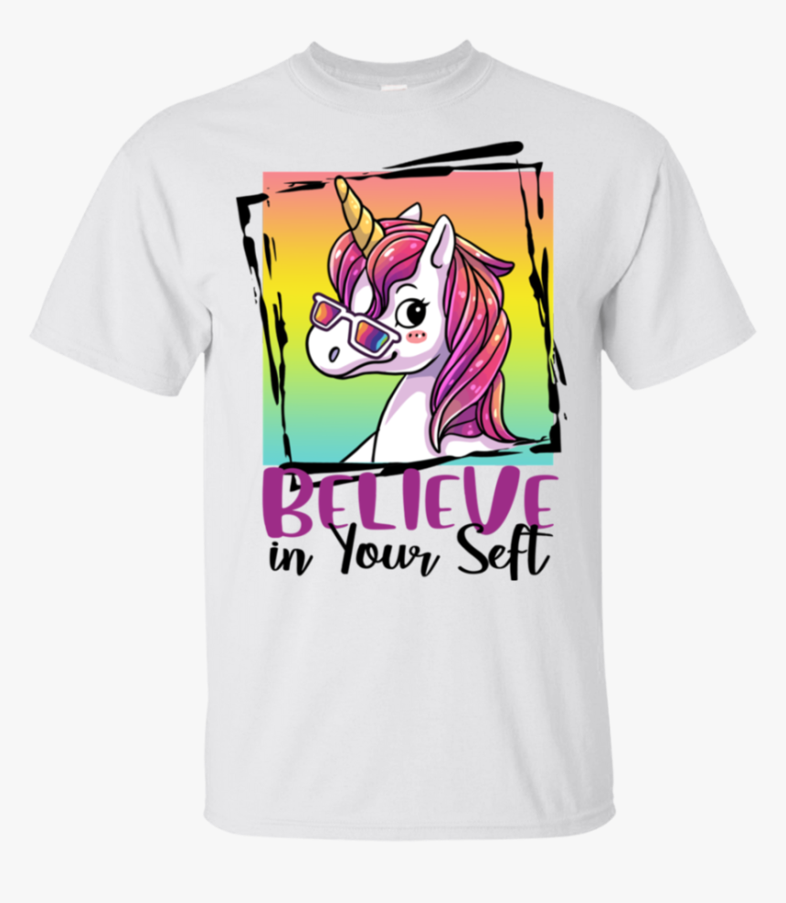 Cute Unicorn Believe In Your Self Inspirational Girls - Mane, HD Png Download