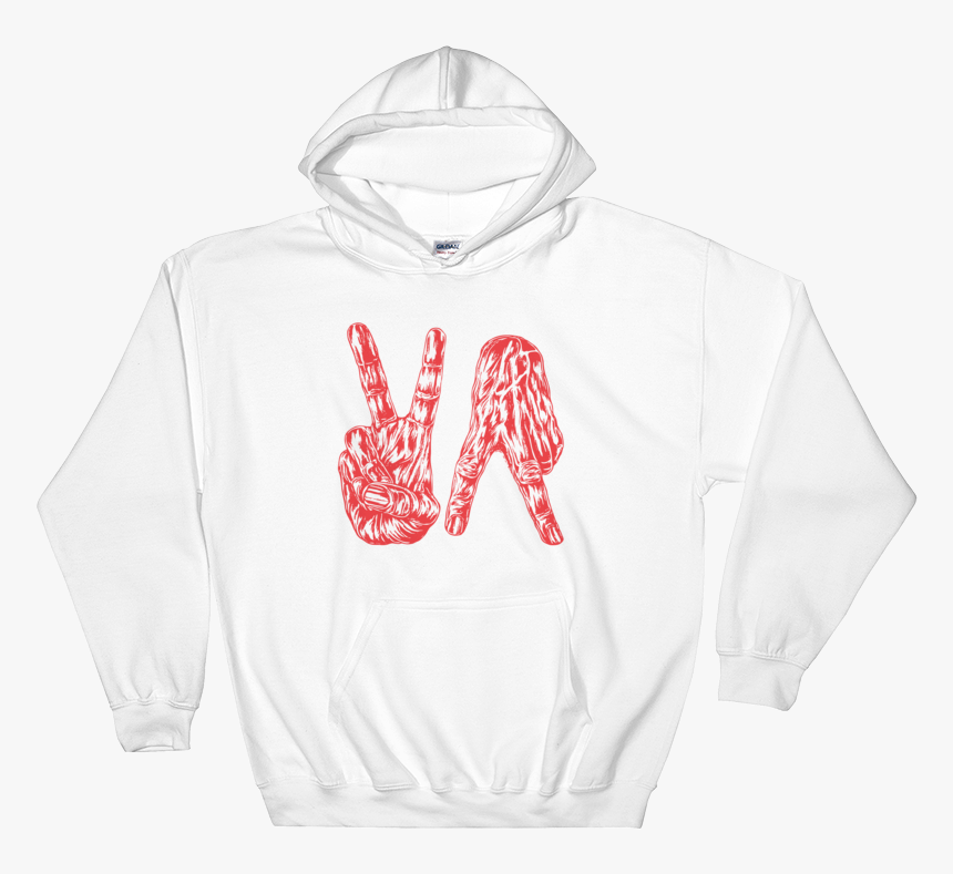 2 Up 2 Down2 Red Mockup Front Flat White - Hoodie White, HD Png Download