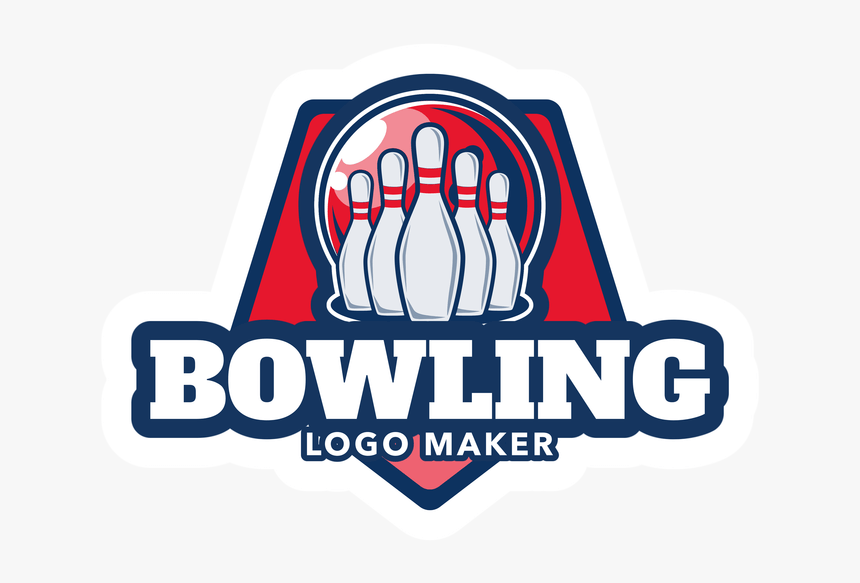 Bowling Logo Maker With Bowling Pins And Ball Graphics - Bowling Logos Blue, HD Png Download