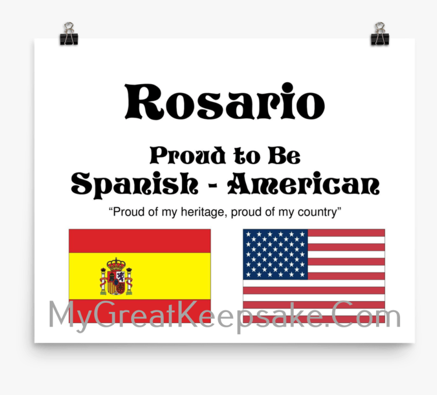 Rosario Proud Heritage Spain - American Flag, HD Png Download