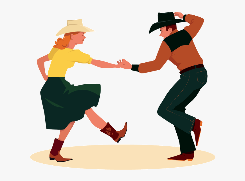 Wild West Clipart Transparent - Square Dancing Clip Art, HD Png Download