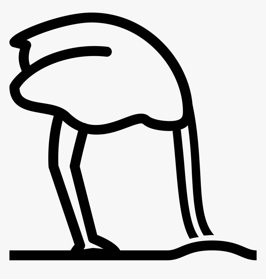 Ostrich Head In Sand Clip Art