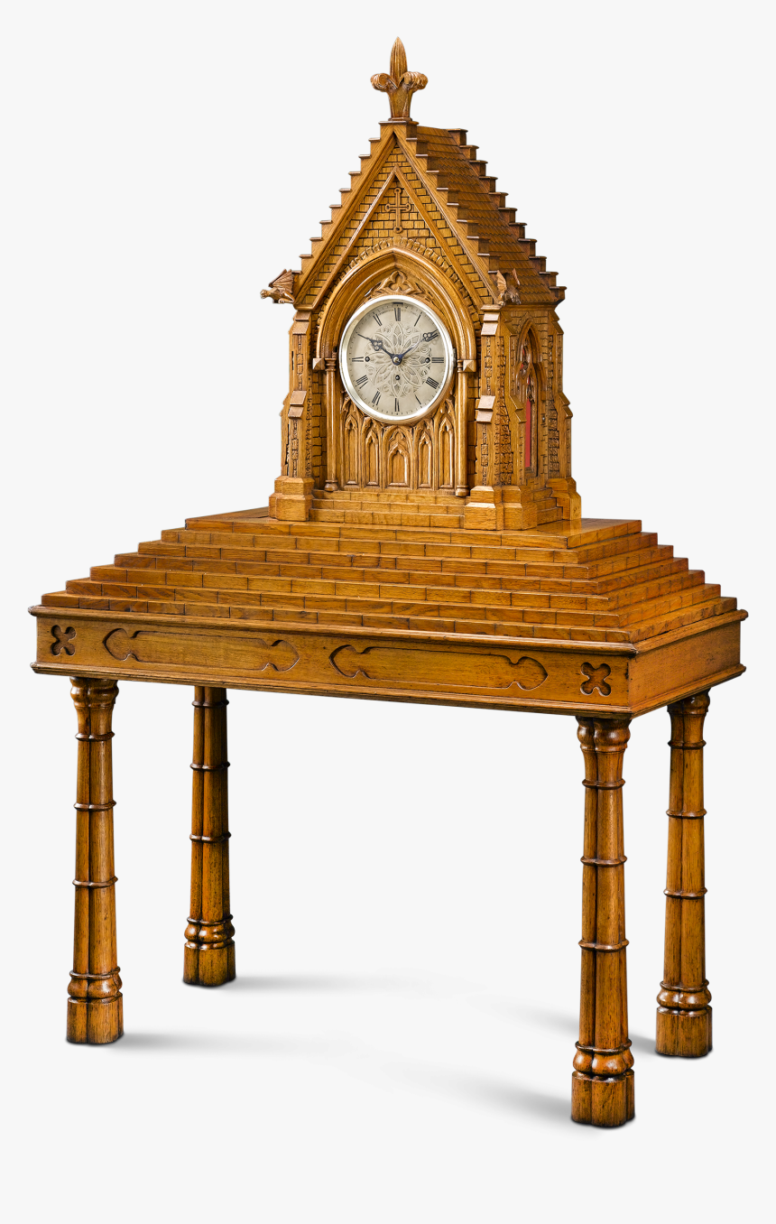 Gothic Musical Clock By Nicole Frères - Antique, HD Png Download