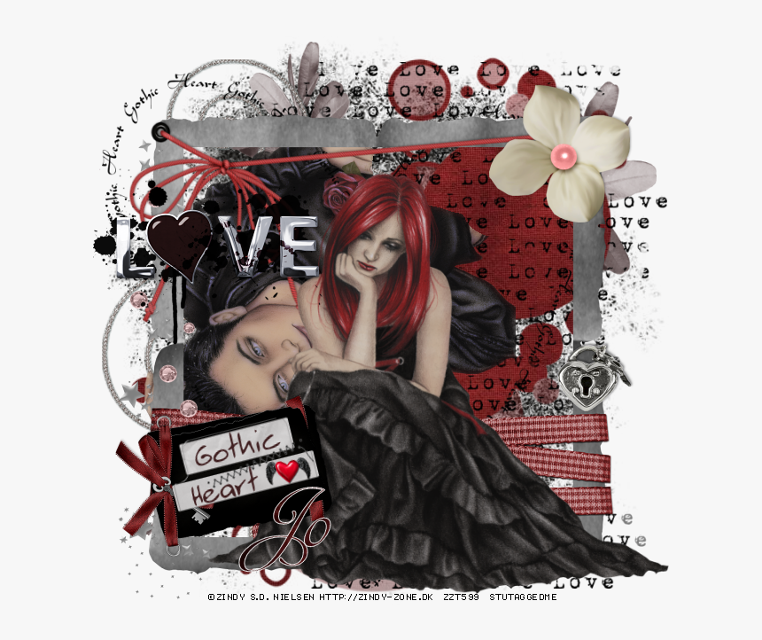 Gothic Hearts By Stu - Illustration, HD Png Download