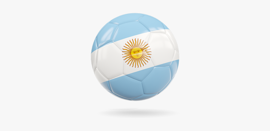 Glossy Soccer Ball - Argentina Flag In Soccer Ball, HD Png Download