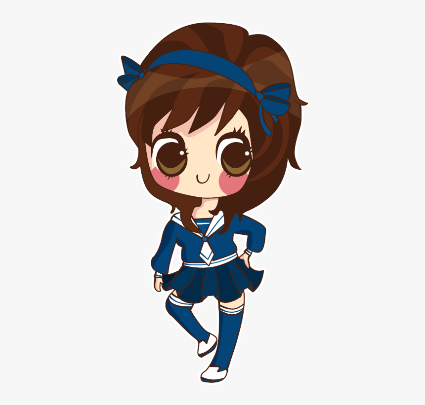 Japanese Joy - Japanese School Girl Cartoon, HD Png Download