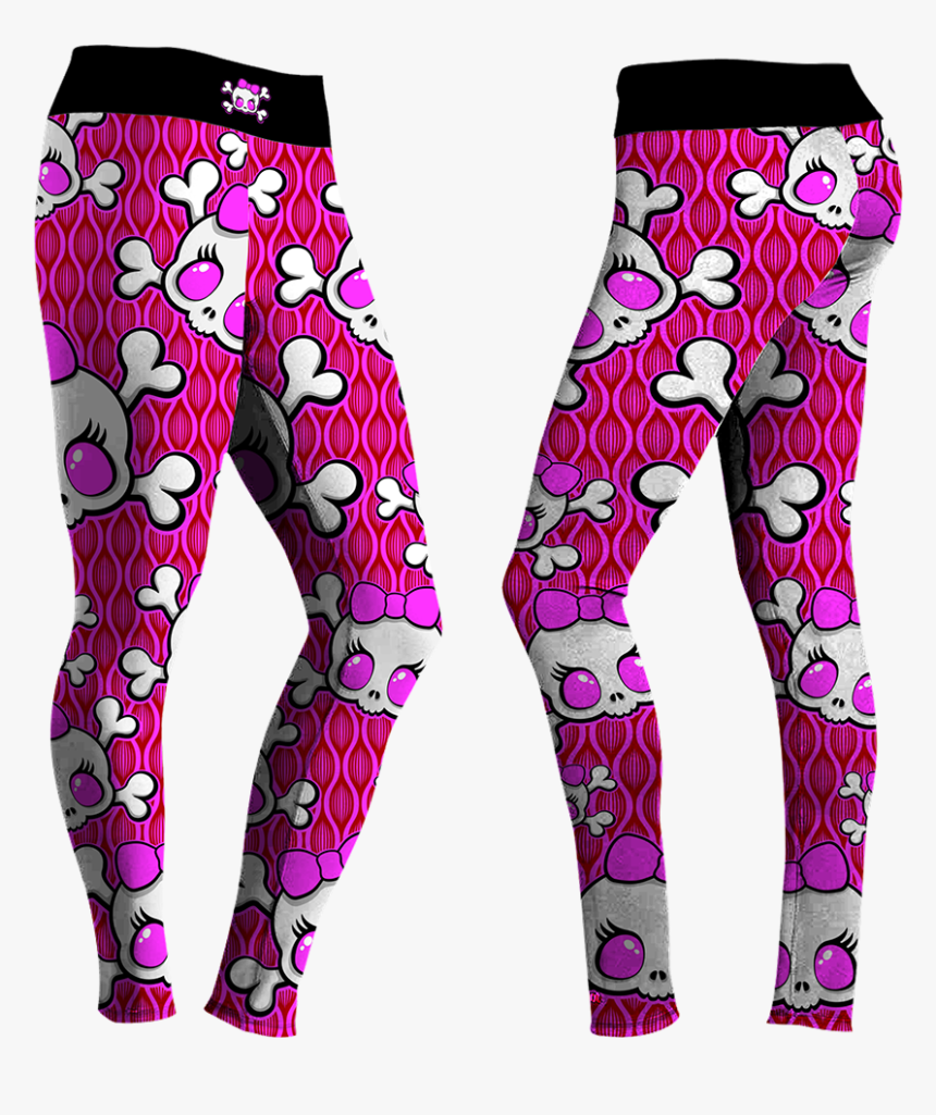 Girly Skull Leggings - Leggings, HD Png Download