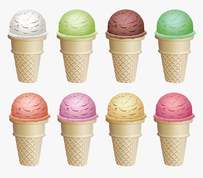 Cone Clipart Gelato Italian - Ice Cream Vector, HD Png Download