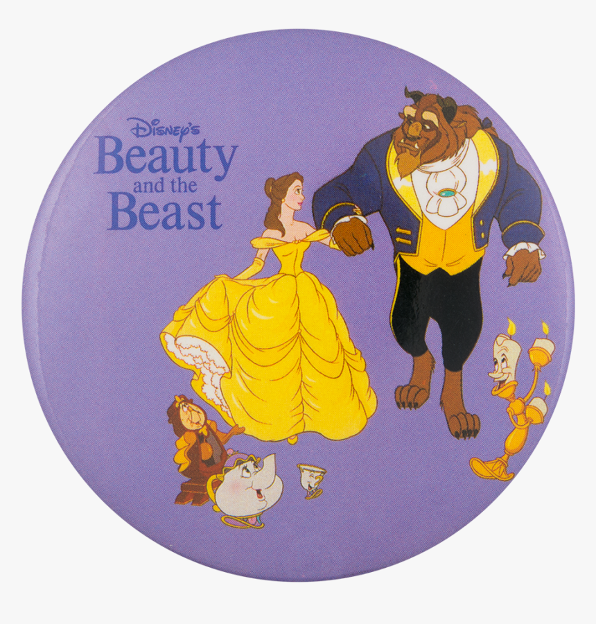 Disney Beauty And The Beast Entertainment Button Museum - Beauty And The Beast Button, HD Png Download
