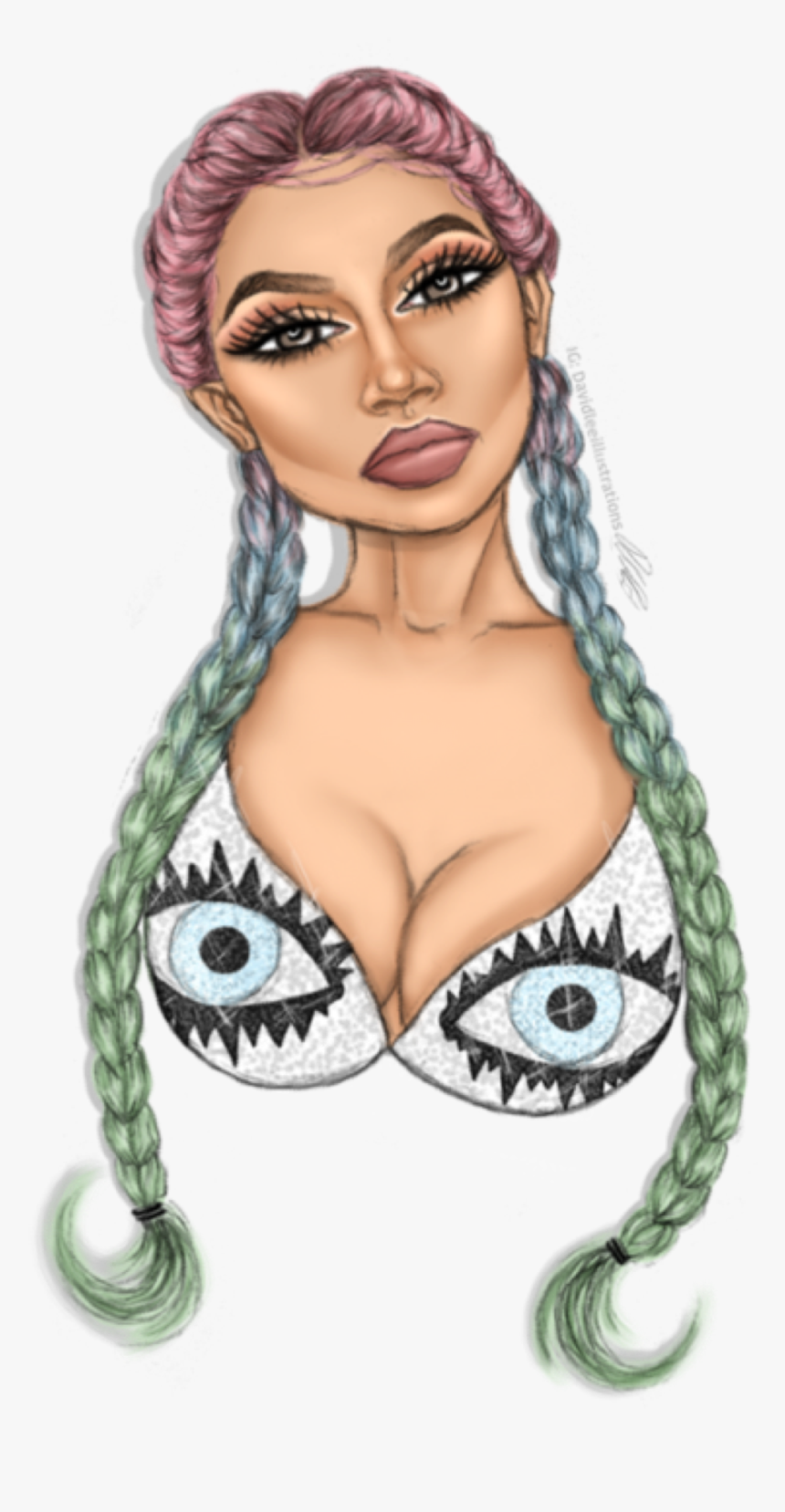 Kylie Jenner By David Lee Illustrations - David Lee Illustrations, HD Png Download