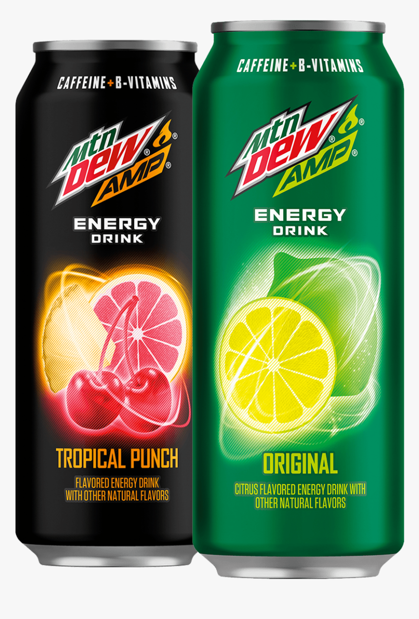 Mtn Dew Amp Energy Drink, HD Png Download
