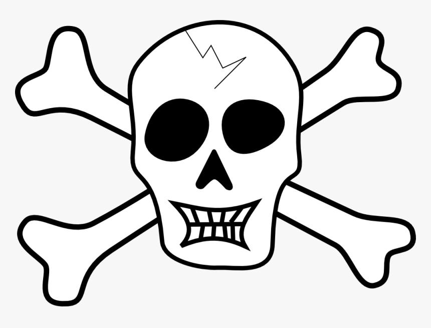 Cross Clipart Skull - Skull And Crossbone Template, HD Png Download