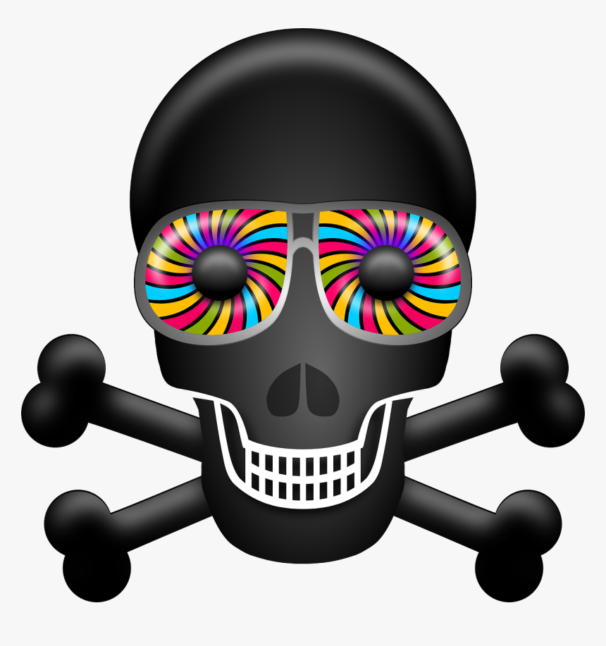 Psychedelic Skull Png, Transparent Png