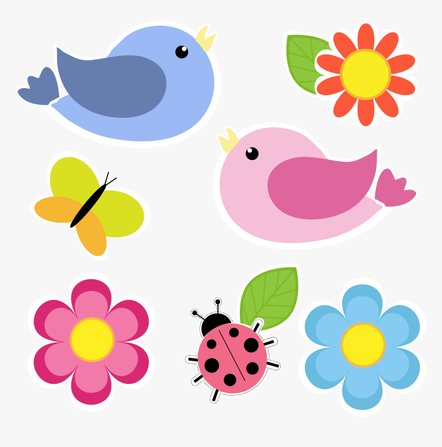 Thumb Image - Birds And Flowers Clipart, HD Png Download