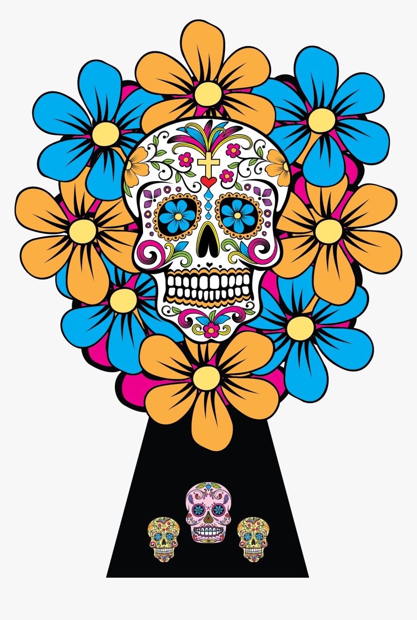 Skulls Of Dia De Los Muertos Png, Transparent Png