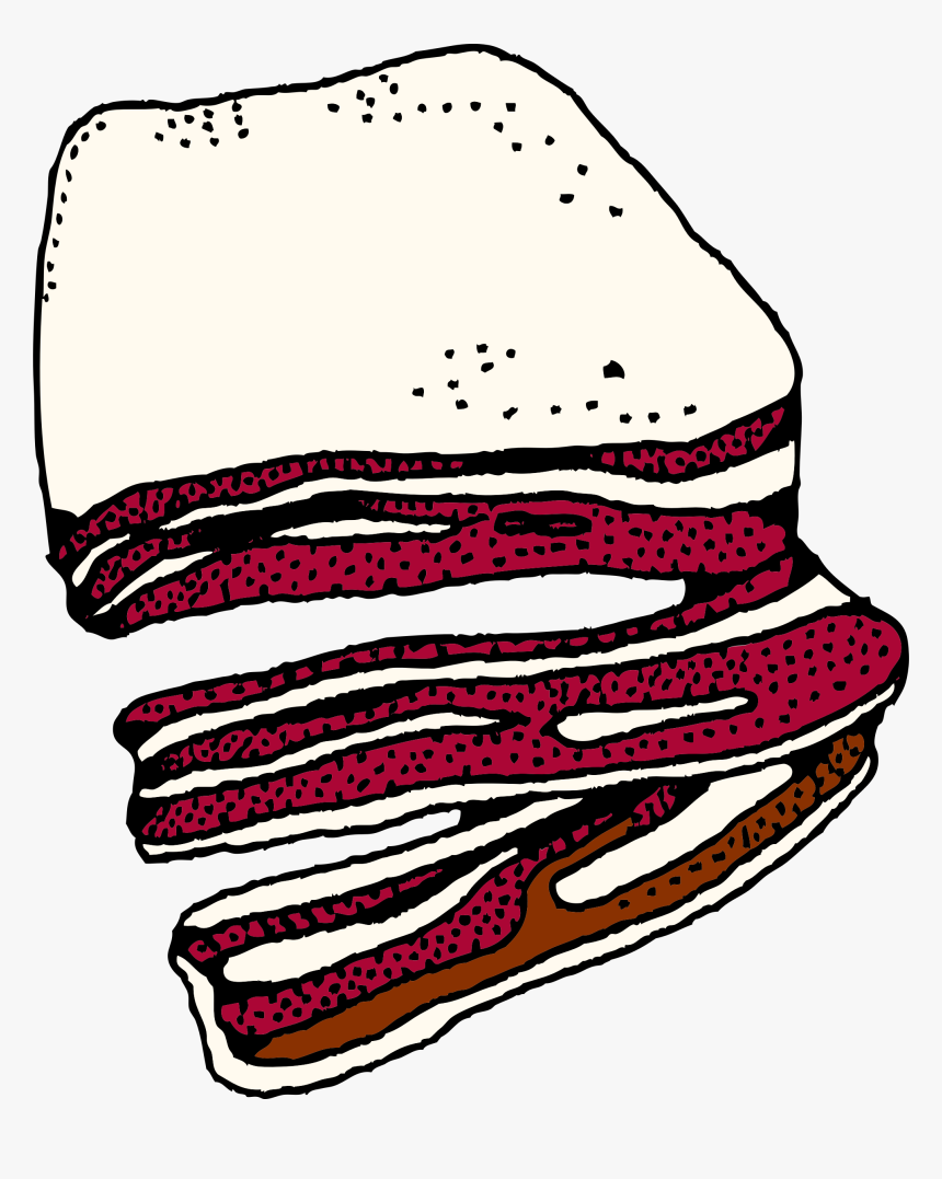 Headgear,line,bacon - Bacon Clip Art, HD Png Download