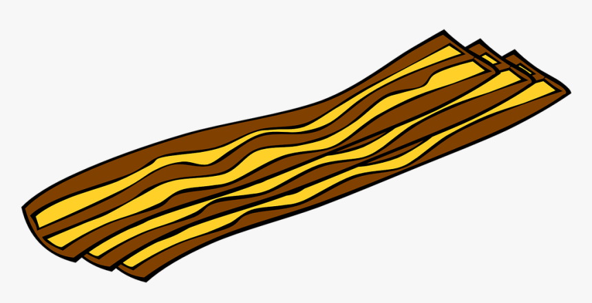 Bacon, Slices, Breakfast, Food, Protein, Salty, Pork - Bacon Clip Art, HD Png Download