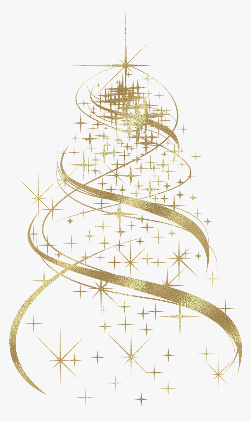 Transparent Gold Christmas Bow Clipart - Christmas Tree Design Transparent, HD Png Download