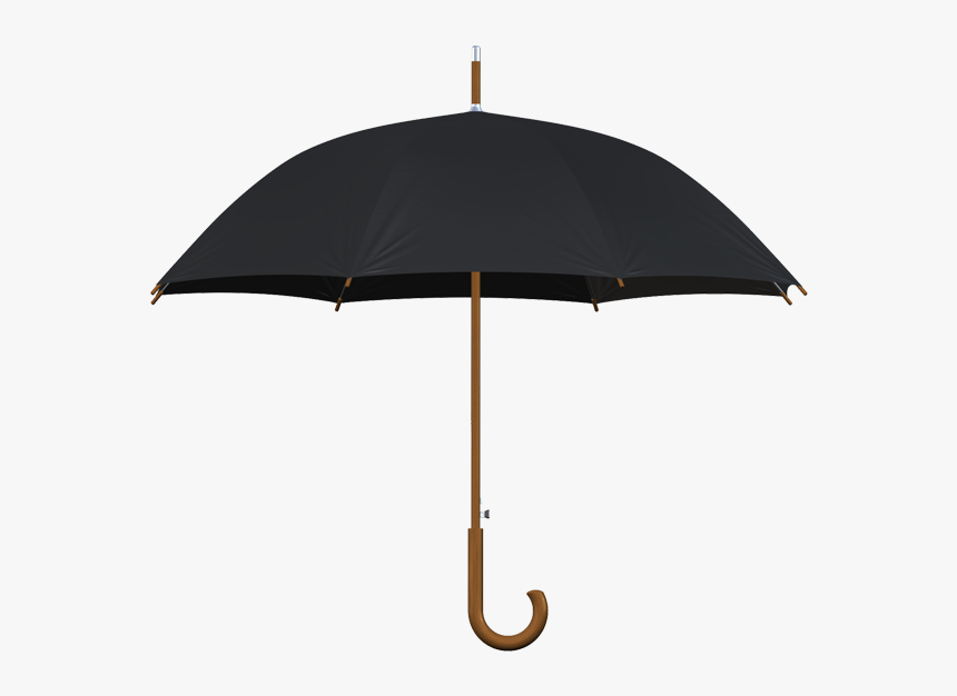 Wood Umbrella Black - Black Umbrella Png, Transparent Png