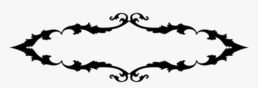 Vintage, Flourish, Divider, Separator, Decorative - Silhouette, HD Png Download