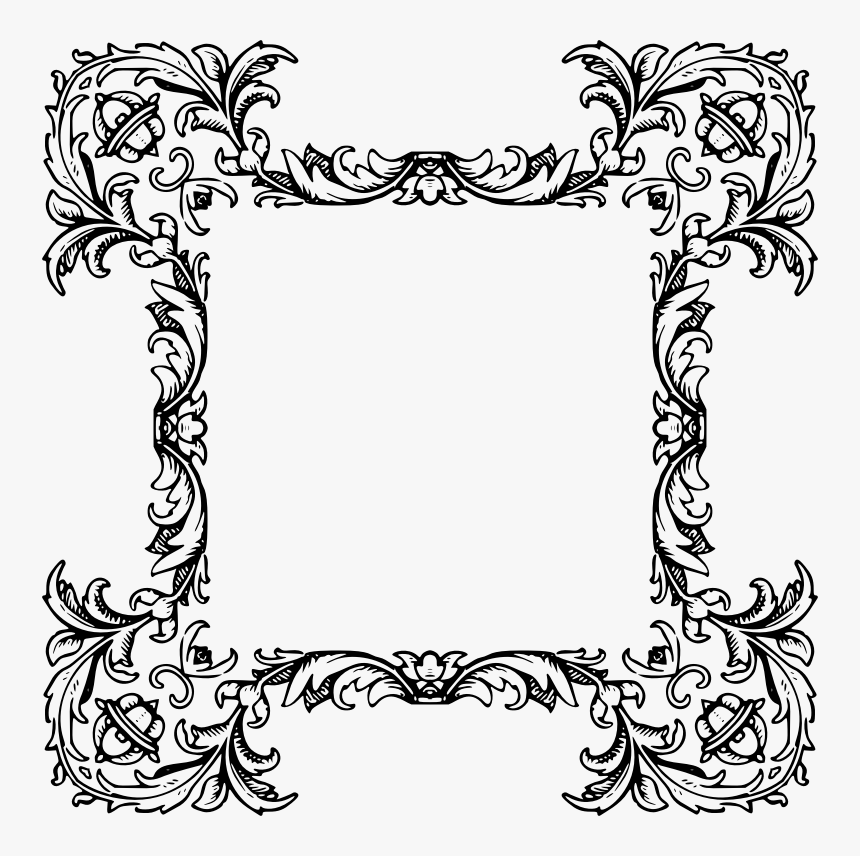 Ornamental, Decorative, Floral, Vintage, Divider - Marcos De Calaveras Png, Transparent Png