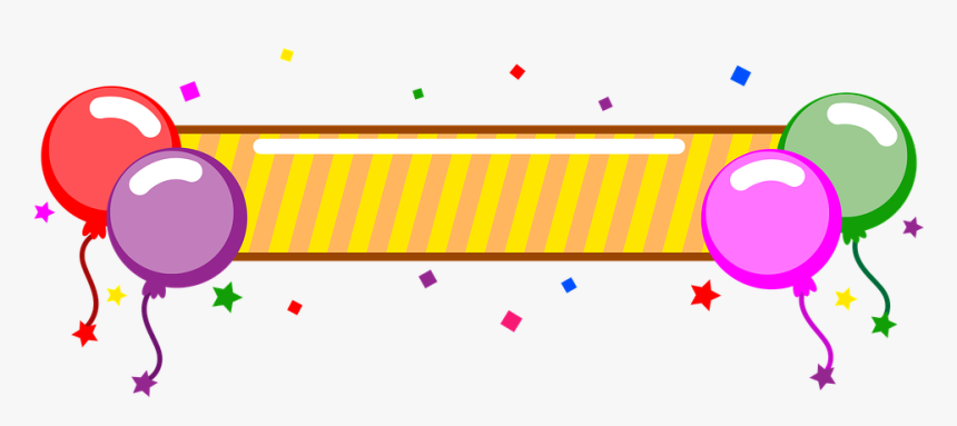 Banner, Fiesta, Globos, Cumpleaños, Fondo Cumpleaños - Balloons For Birthday Png, Transparent Png