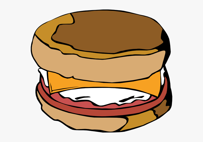 Bacon And Eggs Kawaii - Breakfast Sandwich Clipart, HD Png Download