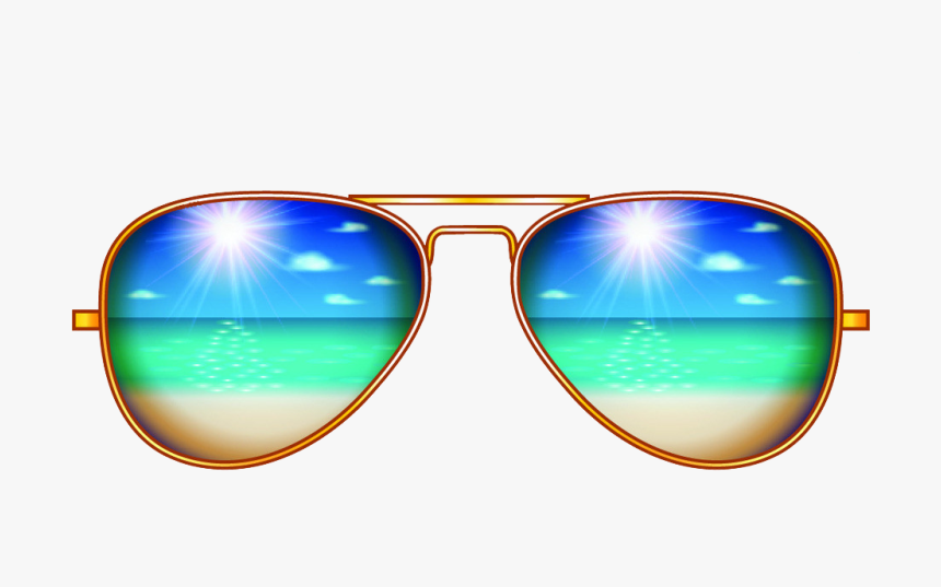 Creative Sunglasses Aviator Illustration Sunscreen - Picsart Png Background Hd, Transparent Png