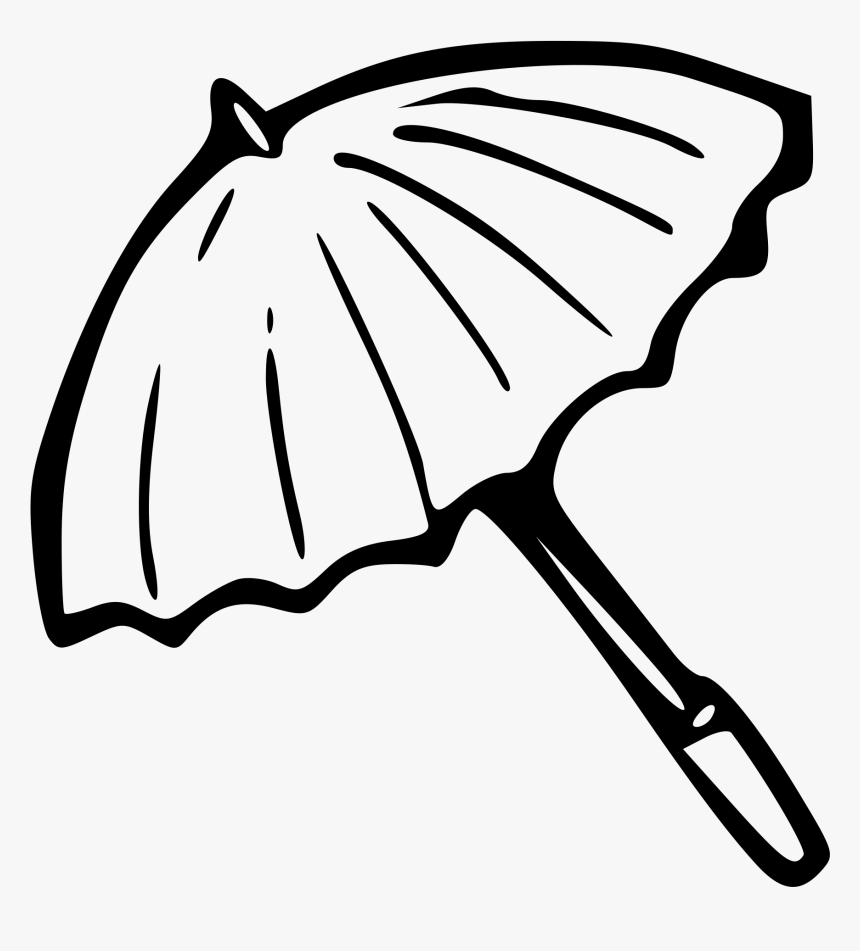 Umbrella In Black And White, HD Png Download