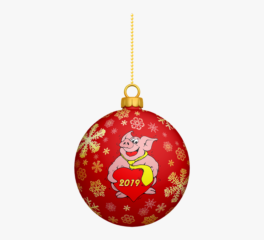 New Year S Eve, Christmas, Ball, Ornament, Pig, - Christmas Ornament, HD Png Download