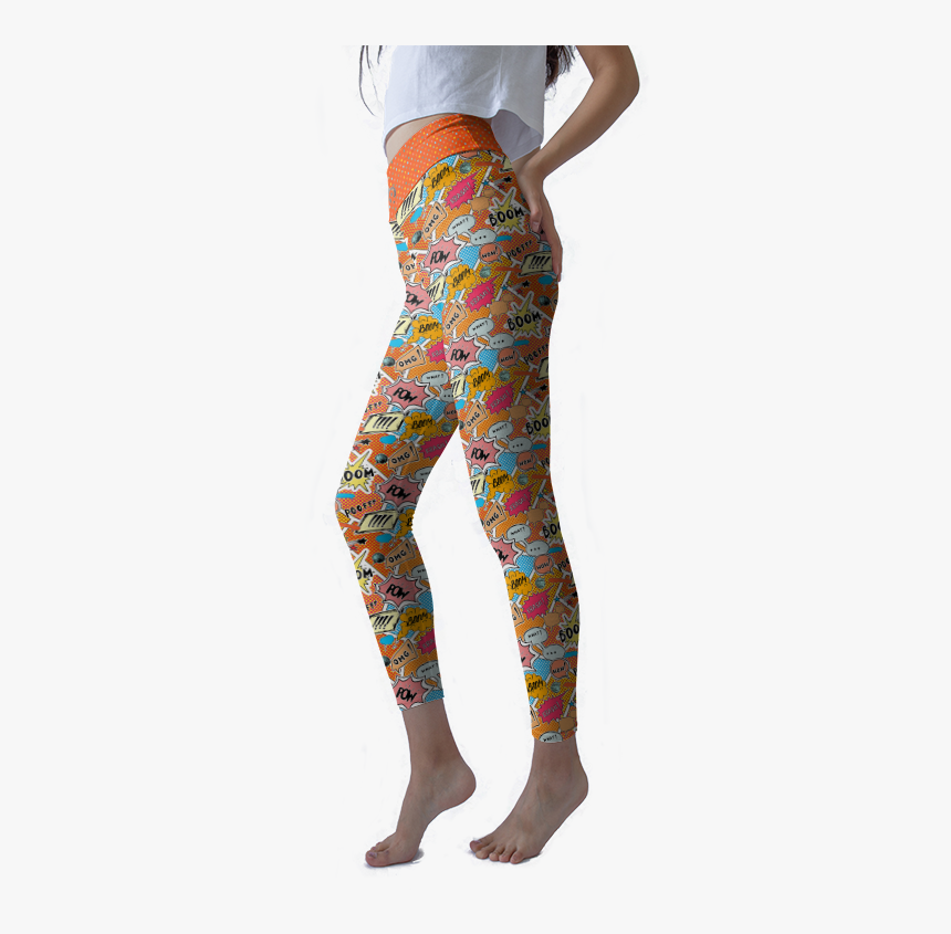 Candy Comics Leggings Yoga Gym Fitness Apparel Sports - Tights, HD Png Download
