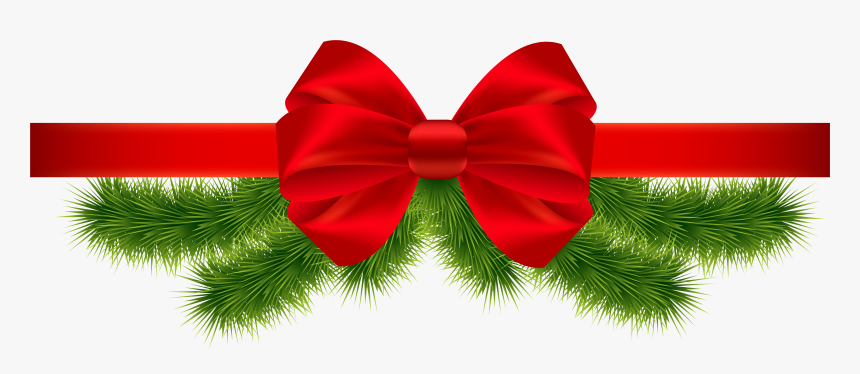 Christmas Red Ribbon Png Clipart Image - Transparent Background Christmas Ribbon Png, Png Download