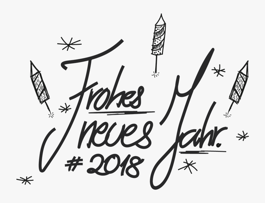 New Year S Eve 2018,drawing,font,new Year S Day,new - Calligraphy, HD Png Download