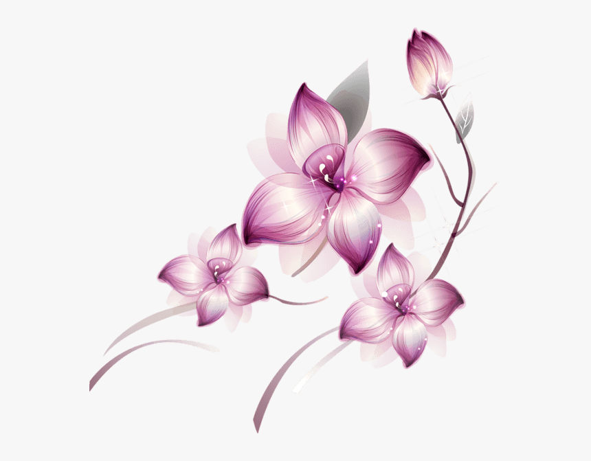 Flores Morados Grupo - Beautiful Flowers Png Hd, Transparent Png