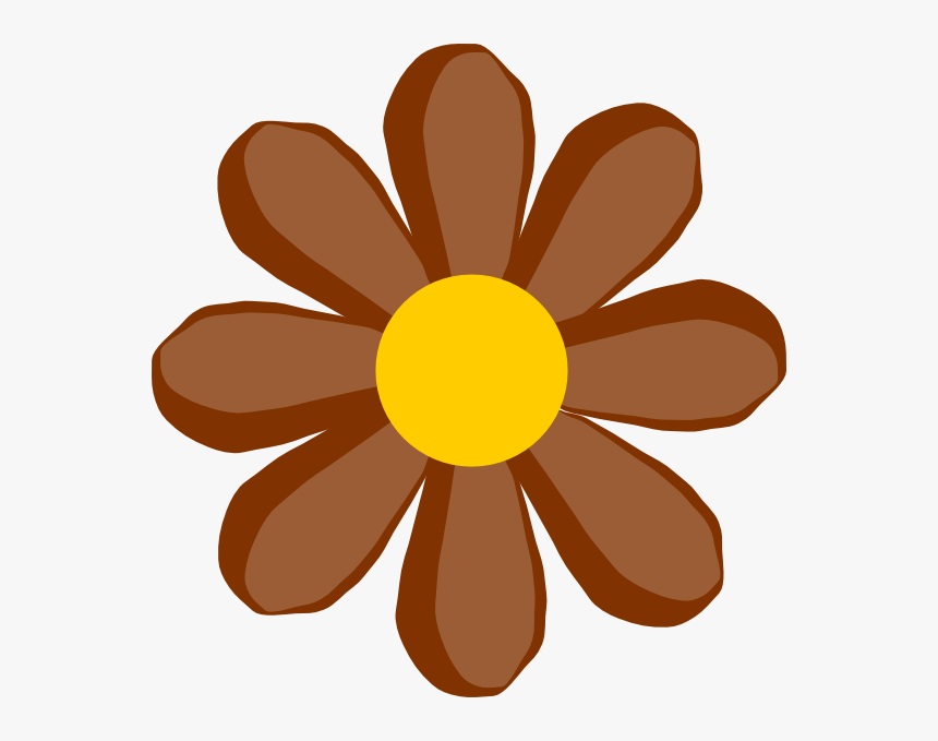 Brown Flower Svg Clip Arts - Flower Clip Art, HD Png Download