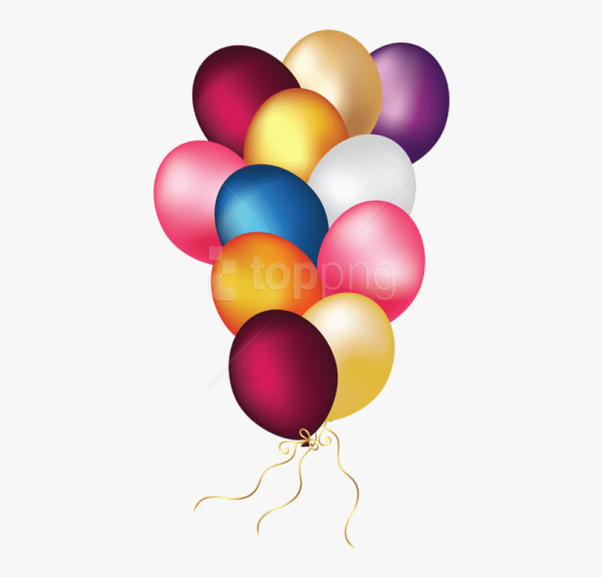 Free Png Download Colorful Balloons Transparent Png - Transparent Background Balloons Background Frames Png, Png Download