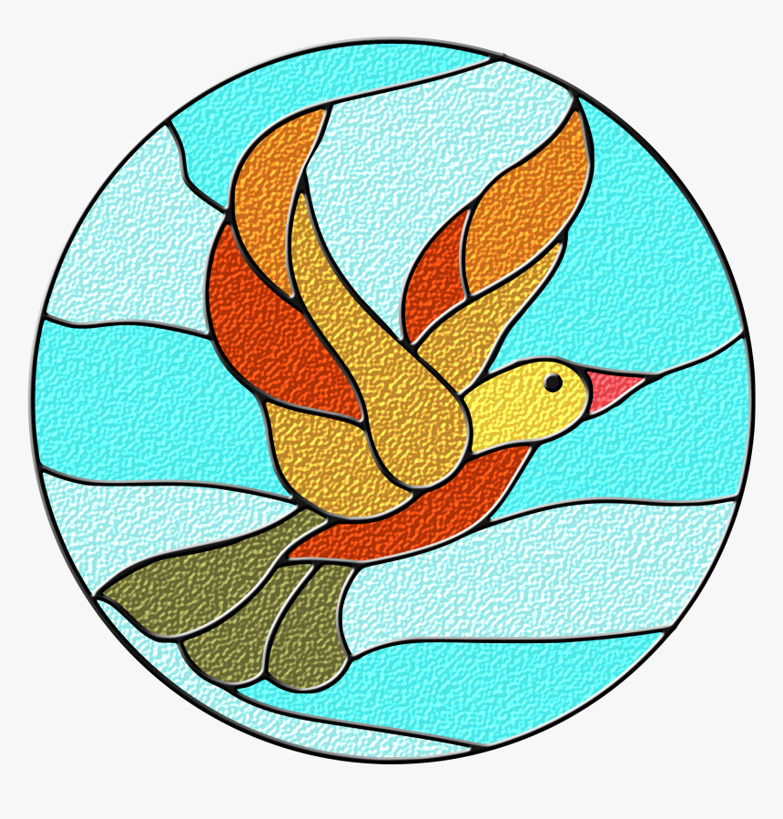Bird Stained Glass Clip Arts - Clipart Stained Glass, HD Png Download