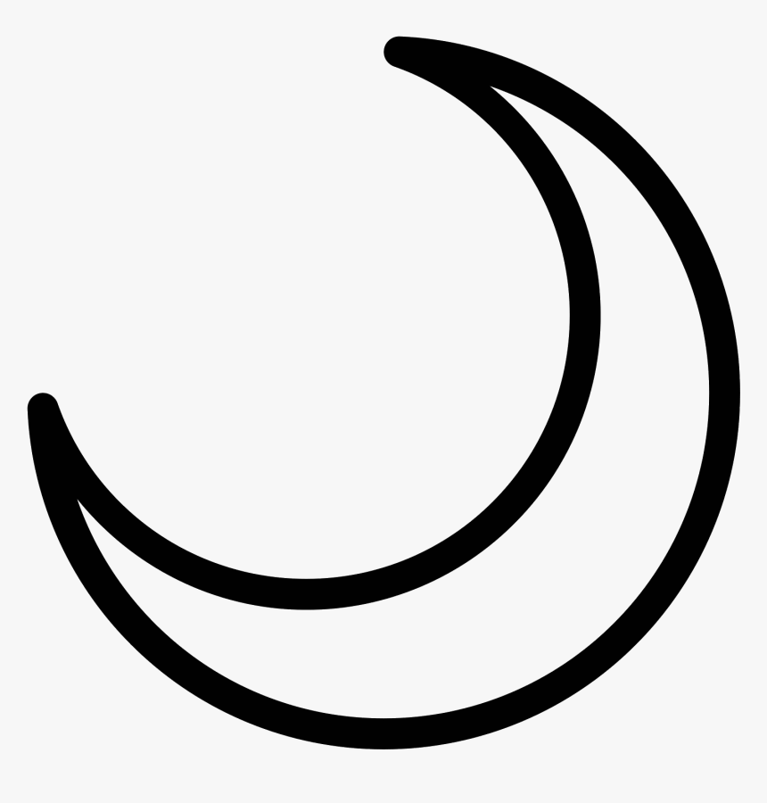 Crescent Moon -icon - Transparent Crescent Moon, HD Png Download