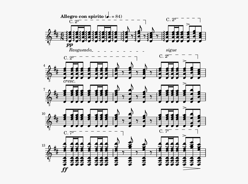 Version - Miles Davis Concierto De Aranjuez Sheet Music, HD Png Download