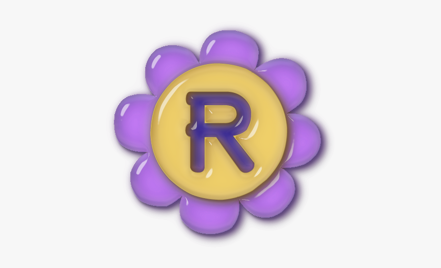 Alfabeto En Flores Moradas De Plástico - Alphabet, HD Png Download