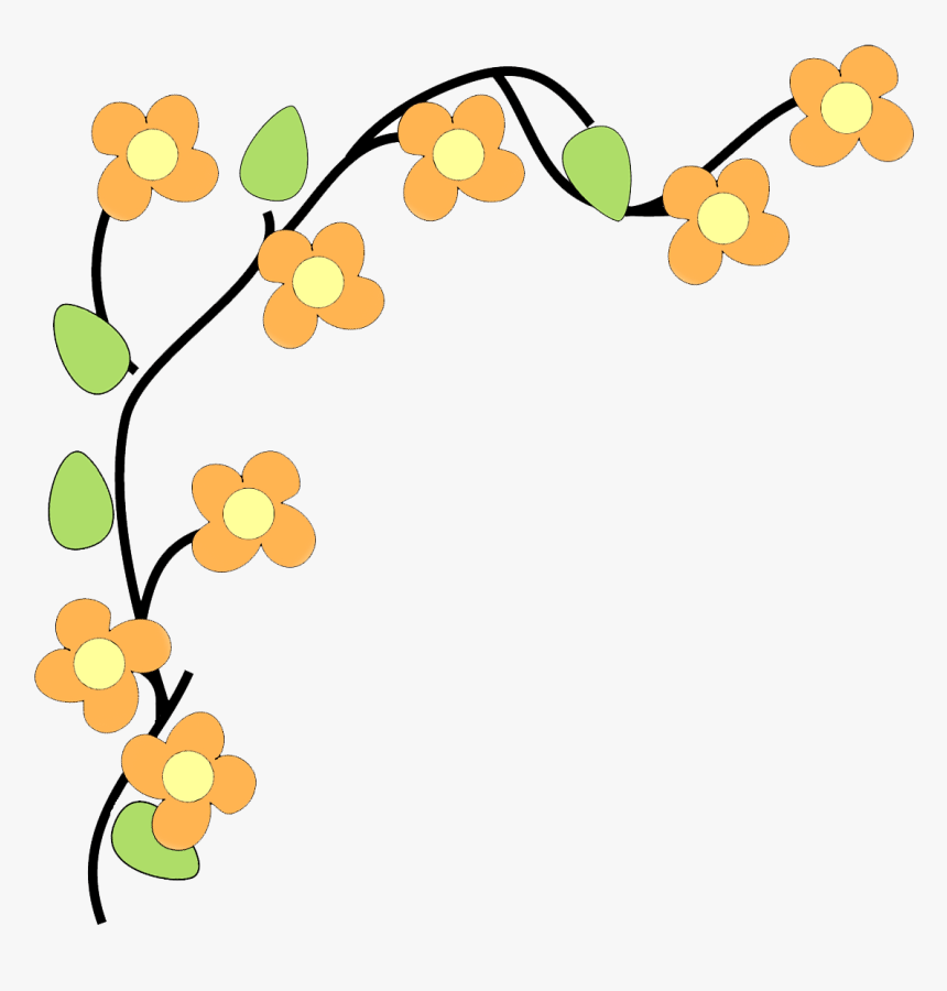 Vintage Corner Png -clip Art Flowers Border Png - Floral Border Clipart Png, Transparent Png