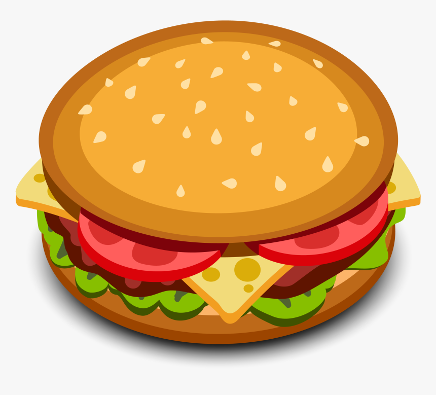 Vector Burger Cartoon Png Clipart , Png Download - Cartoon Burger Png, Transparent Png