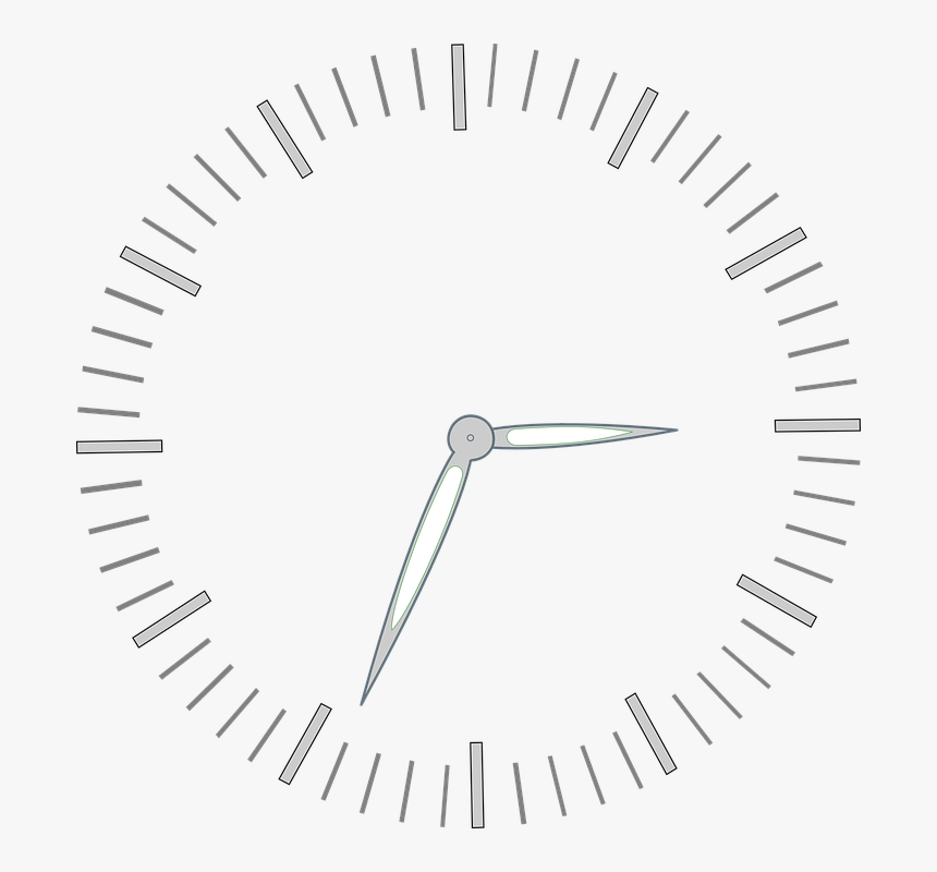 Clock, Face, Arms, Minute, Hour, Dial, Clock-face - Clock Clipart White Png, Transparent Png
